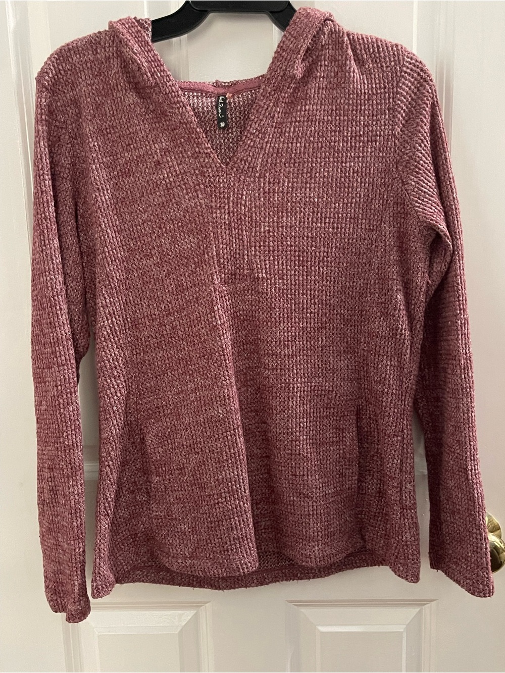 Charming Pink/Rose Chenille Hoodie Sweater